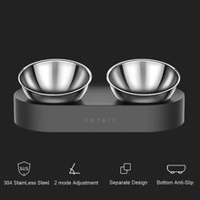 Stainless Steel Pet Dog Cat Double Bowls Anti-Slip